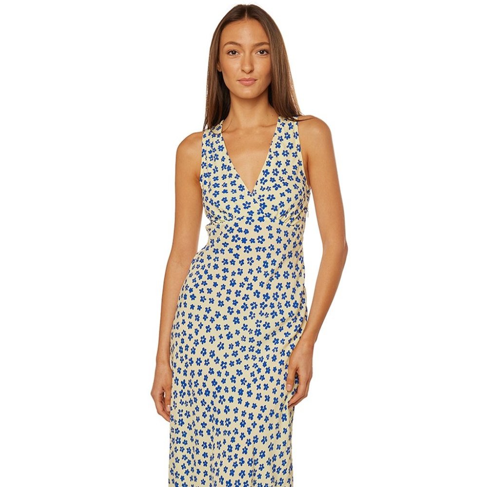 Faithfull The Brand Acacia Maxi Dress - Gita Floral Blue